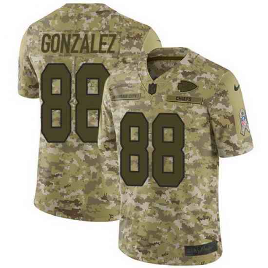 Nike Chiefs #88 Tony Gonzalez Camo Mens Stitched NFL Limited 2018 Salute To Service Jersey